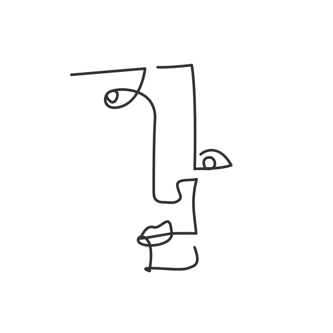 One line faces