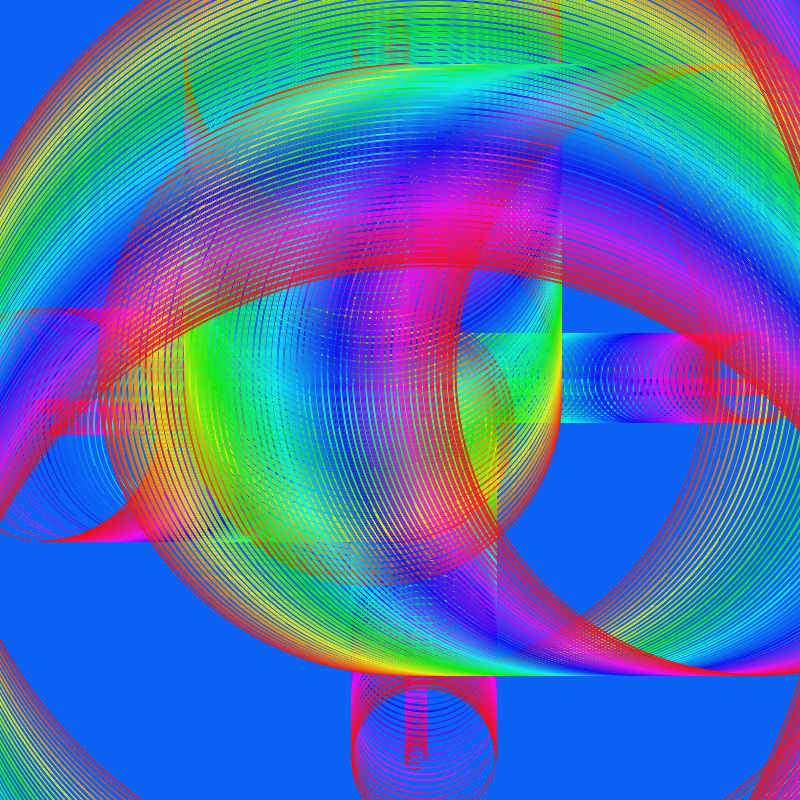 Fibonacci Rainbow Spirals var12 #2