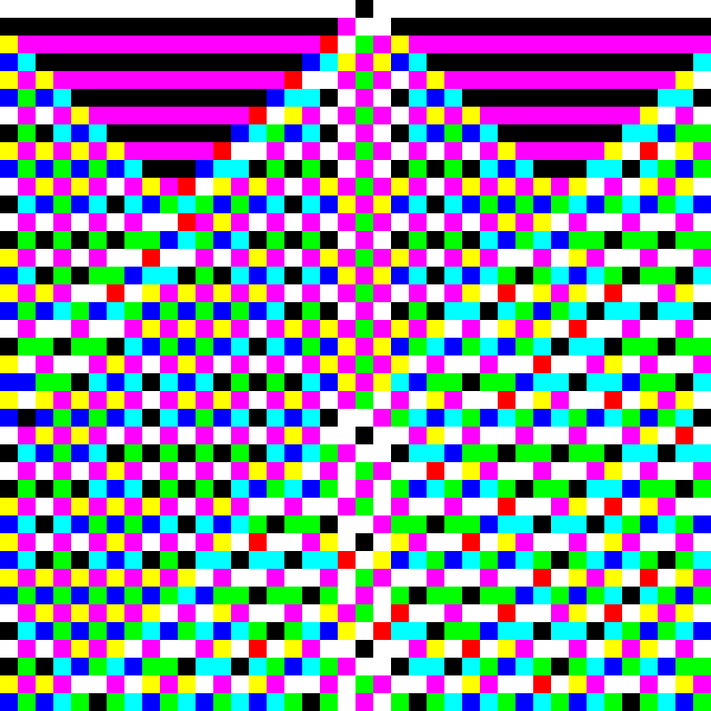 RGB Elementary Cellular Automaton #568