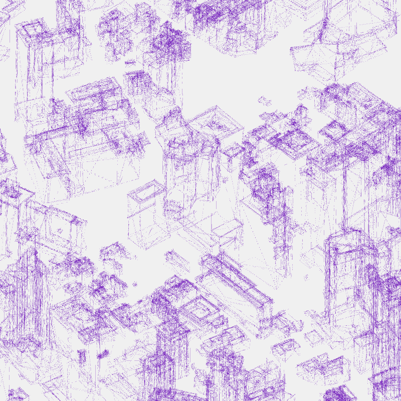 Algorithmic Drawing: Minato City Tokyo #55