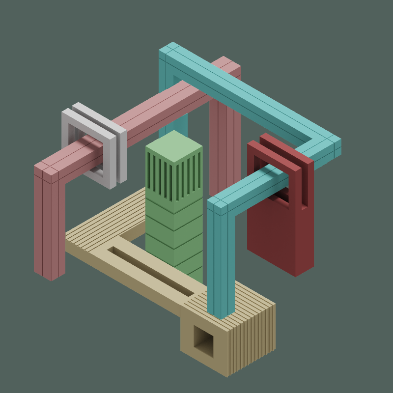 mini world of cubes