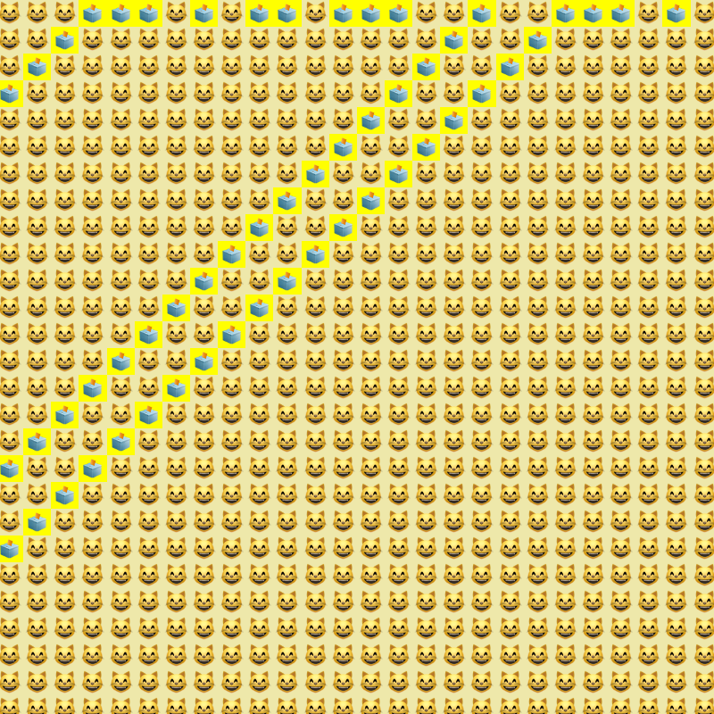 Elementary Cellular Emoji Automata #736