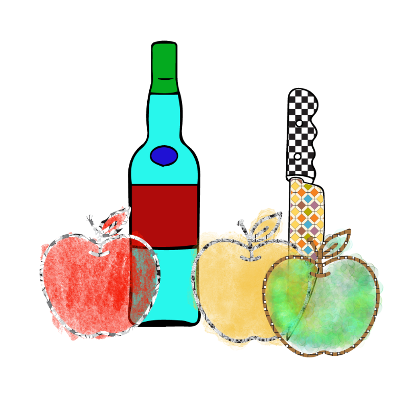 bottle and apples #67