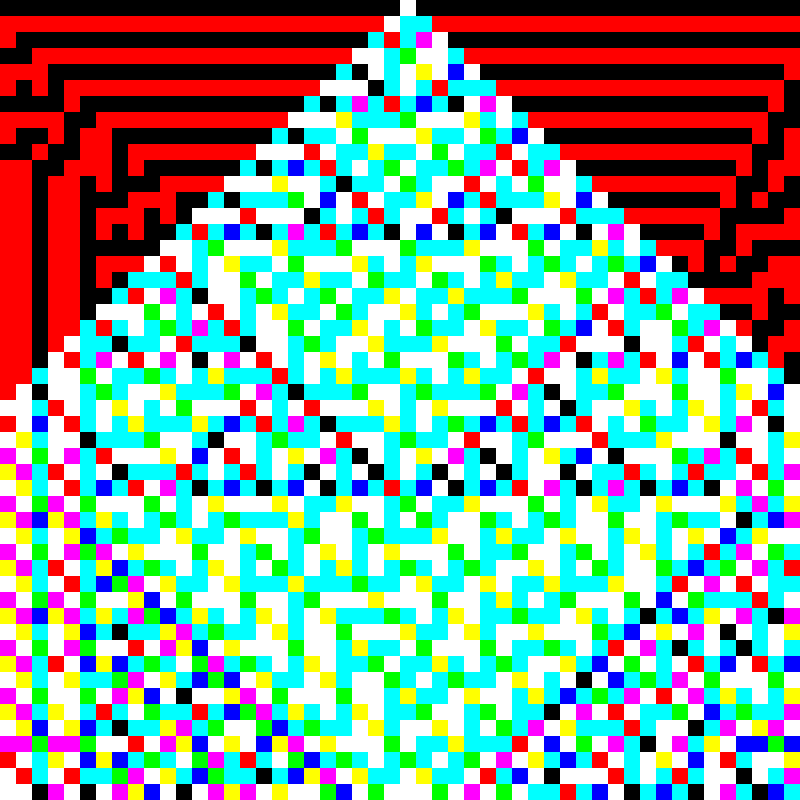 RGB Elementary Cellular Automaton #890