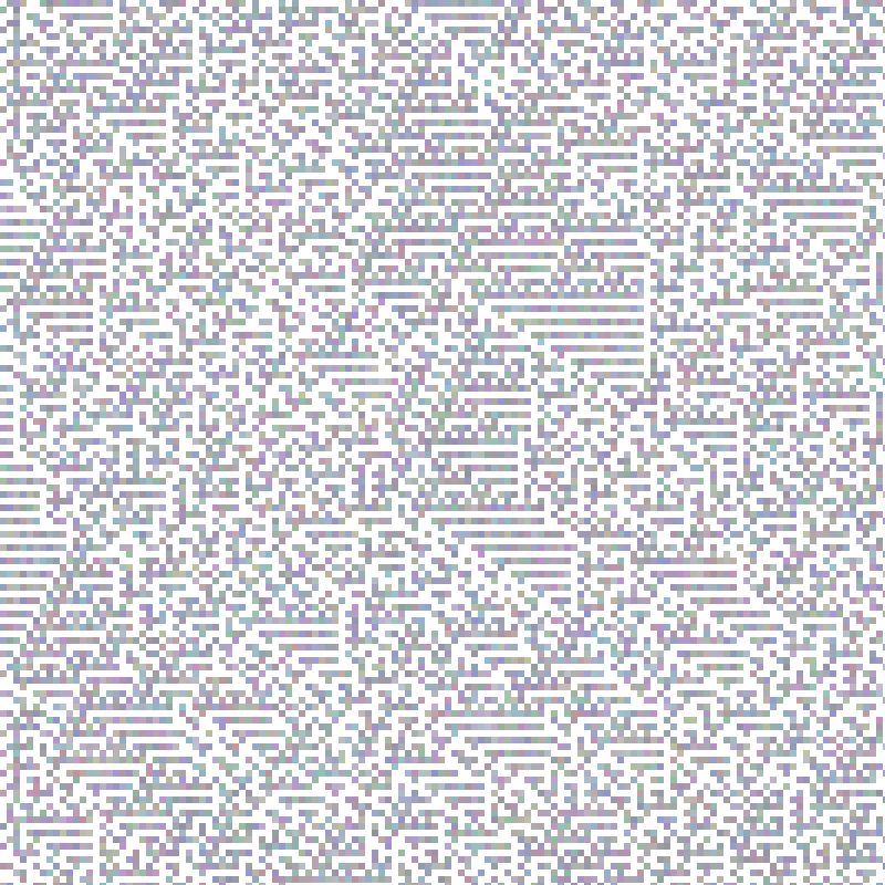 Colored Elementary Cellular Automaton #366