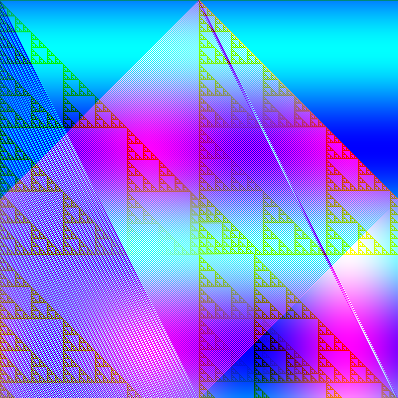 RGB Elementary Cellular Automaton #124