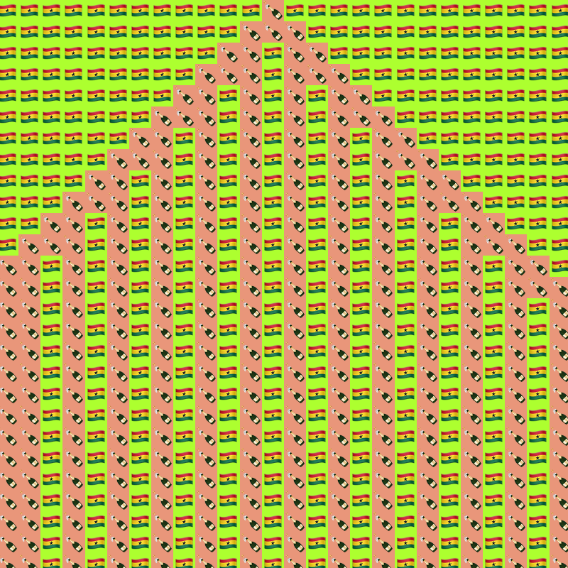 Elementary Cellular Emoji Automata #98