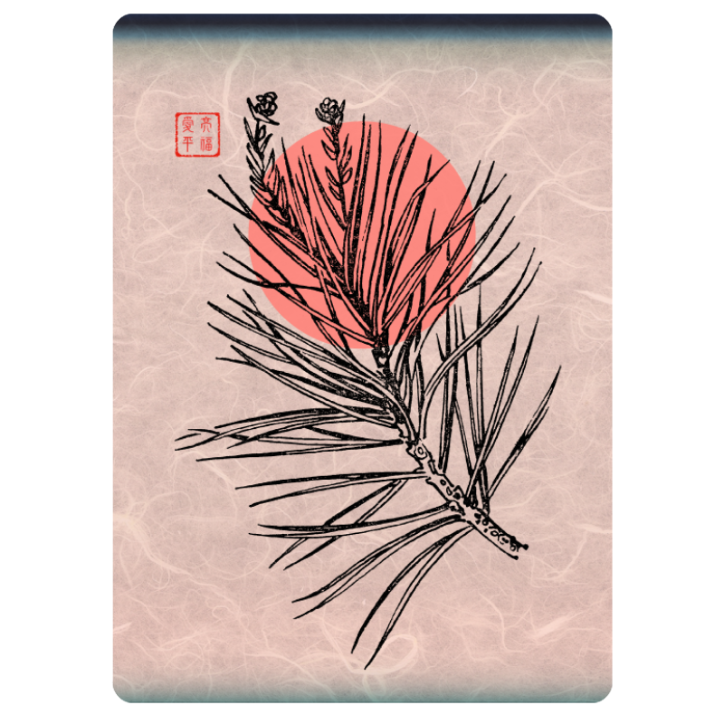 Zen flower card  #4