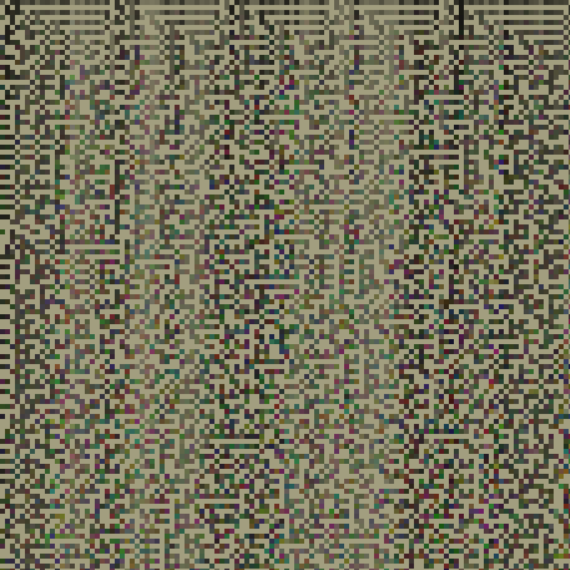 Colored Elementary Cellular Automaton #196