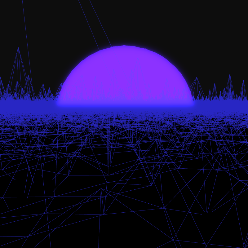 Generative Retrowave Field #112