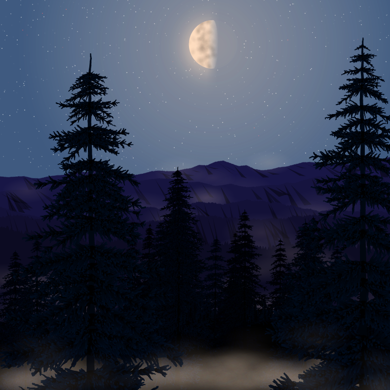 Moonlit Mountains #6