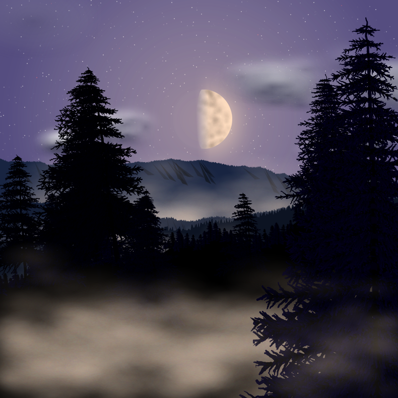 Moonlit Mountains #89