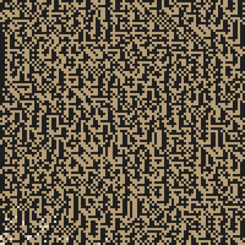 Colored Elementary Cellular Automaton #136