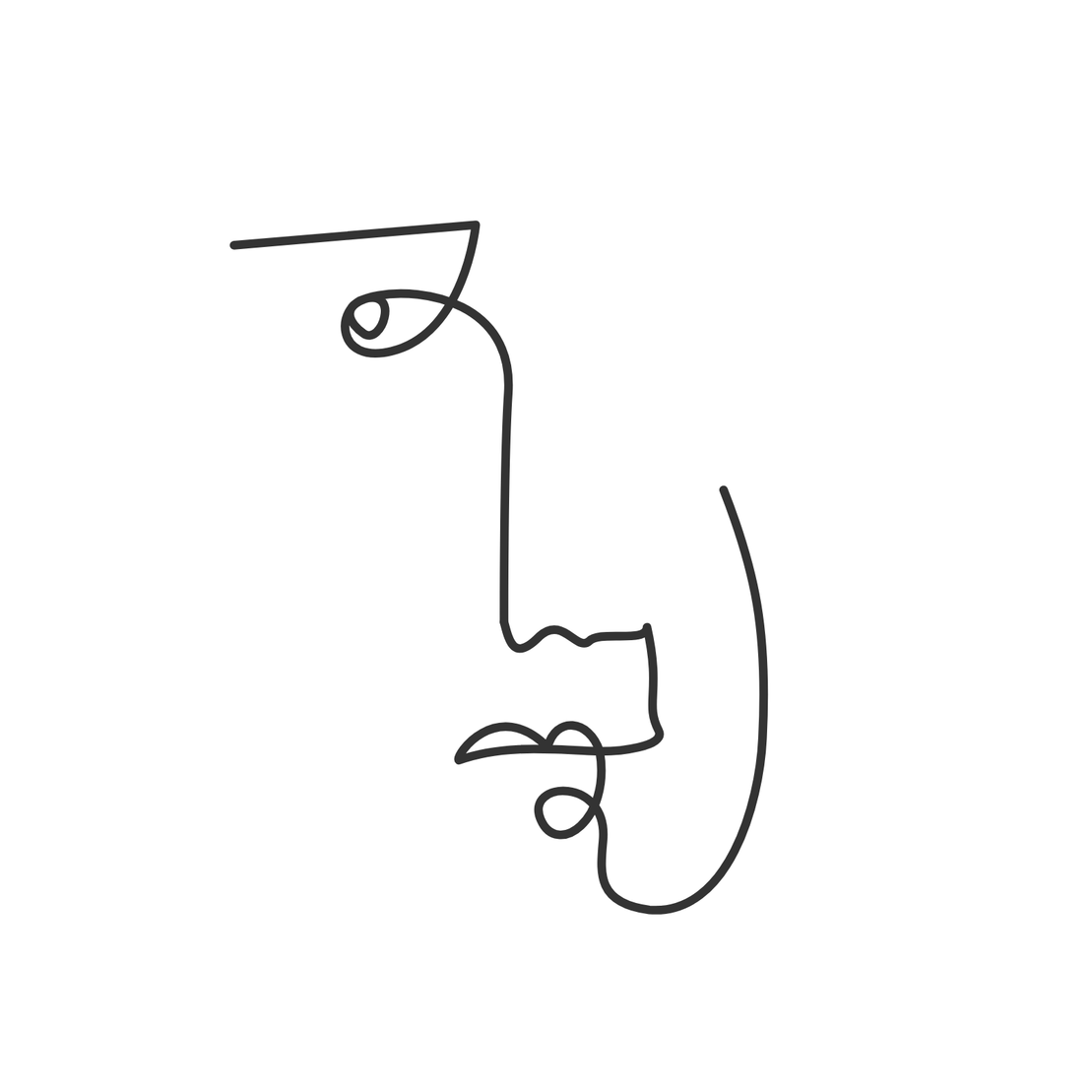 One line faces #9