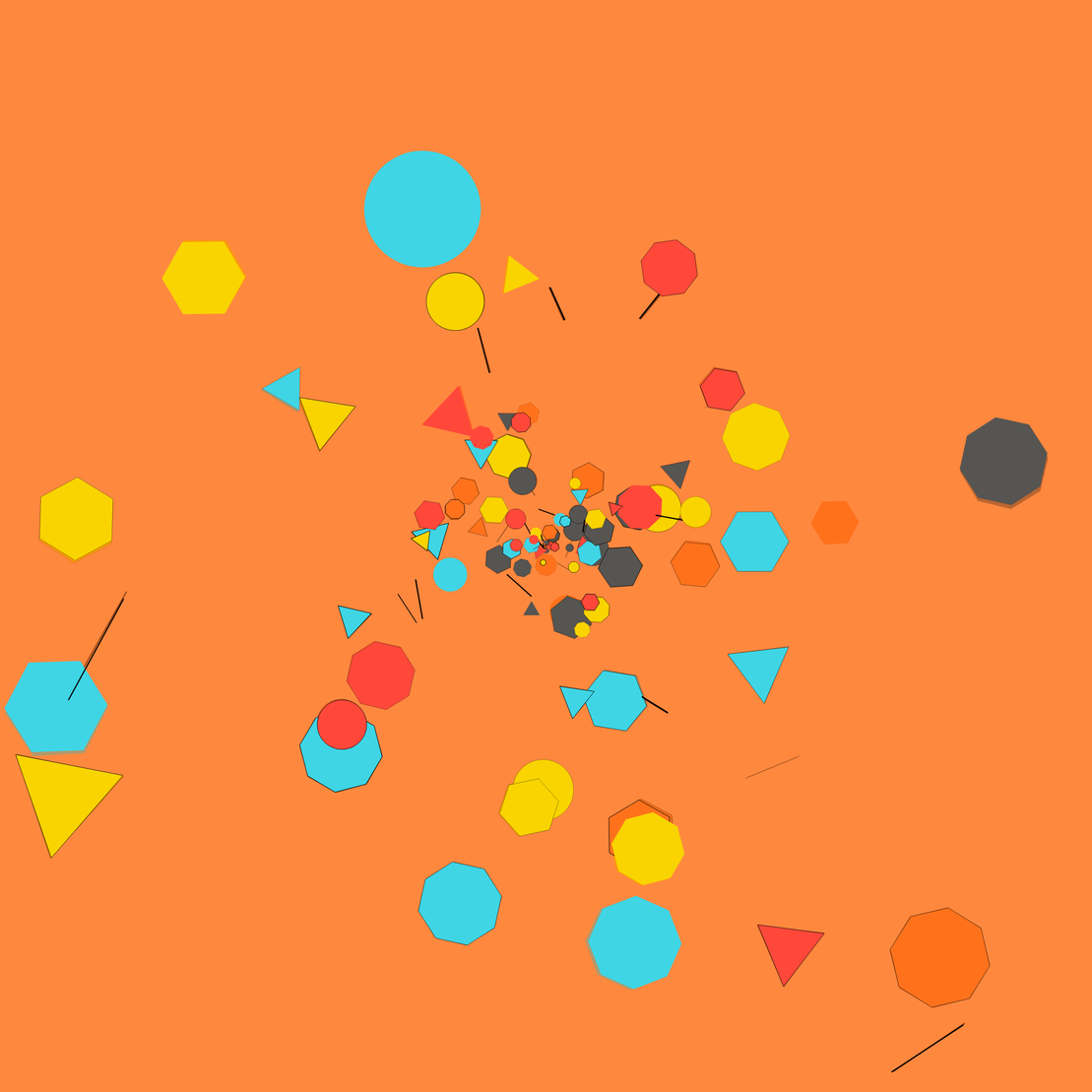 Chaotic Colored Shapes #13