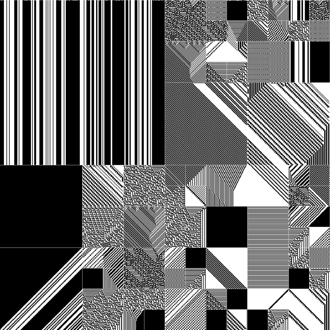 RULES (for Elementary Cellular Automata) #16