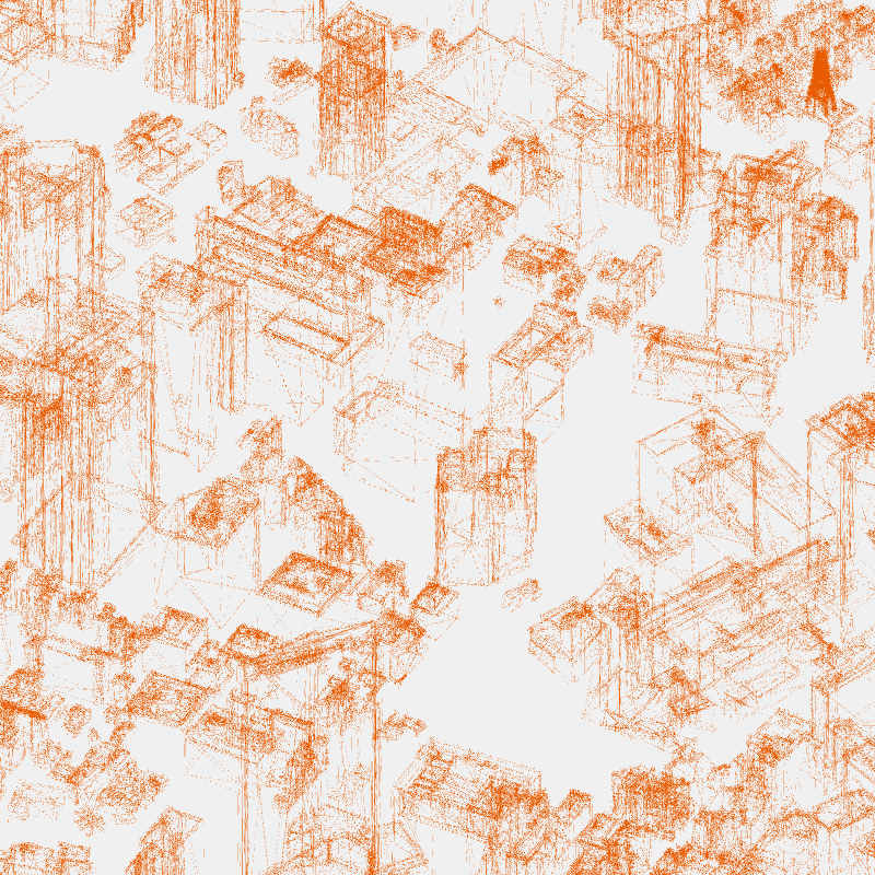 Algorithmic Drawing: Minato City Tokyo #100