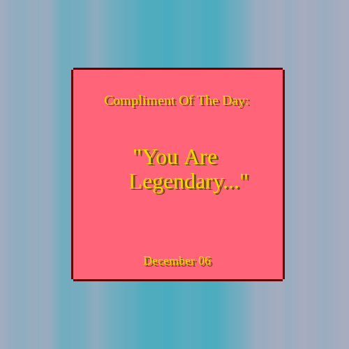 Compliment Of The Day #13