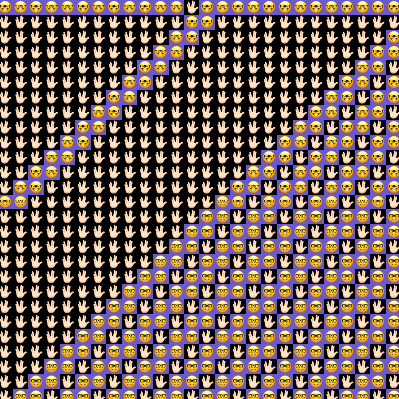 Elementary Cellular Emoji Automata #269