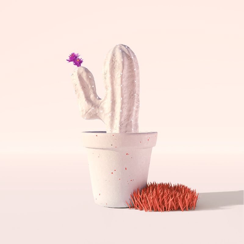 3D Crypto Cacti #16