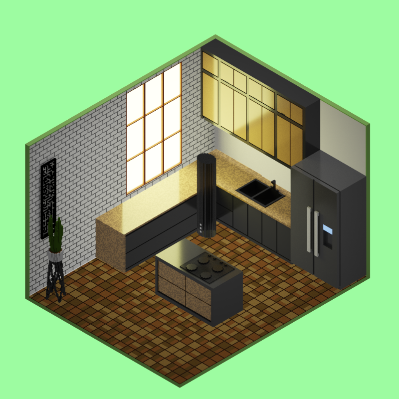 Isometric kitchen #7