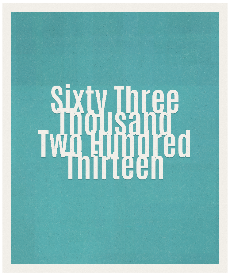 Count #63213