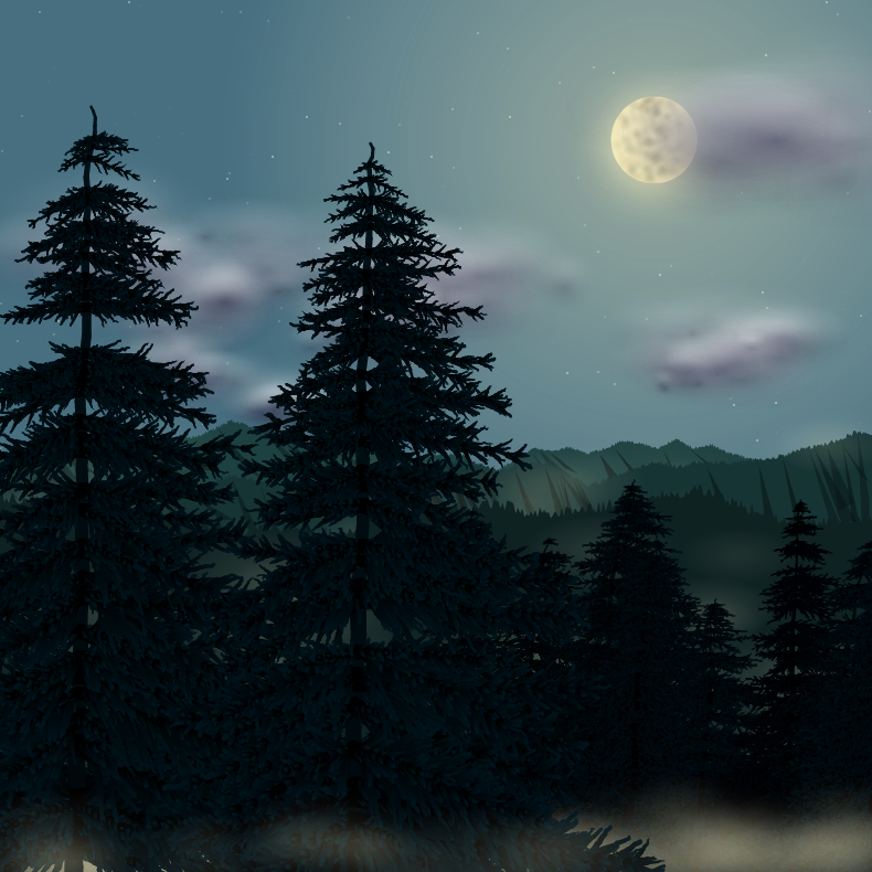 Moonlit Mountains #55