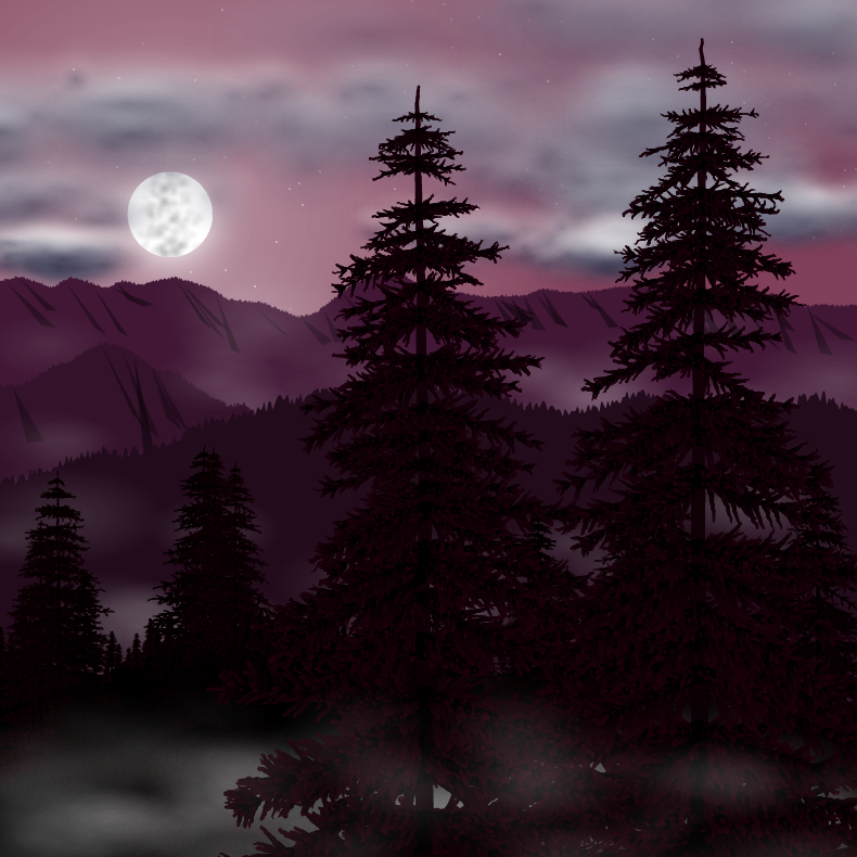 Moonlit Mountains #35