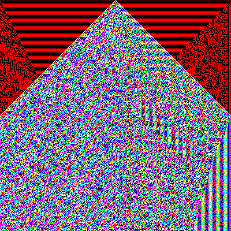 RGB Elementary Cellular Automaton #310