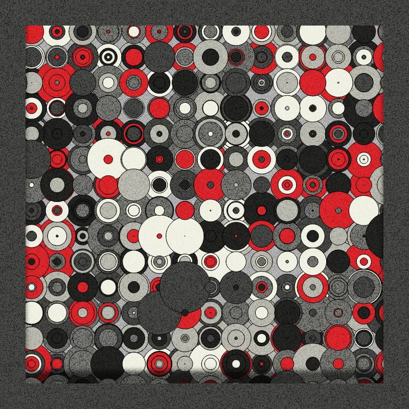 Red, Grey and Circles #16