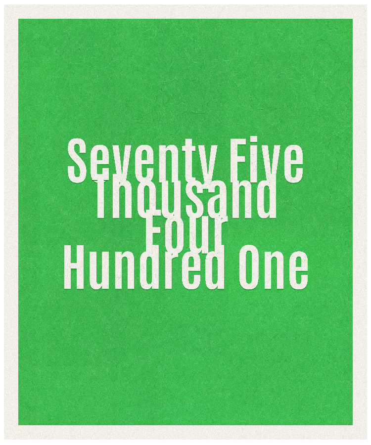 Count #75401