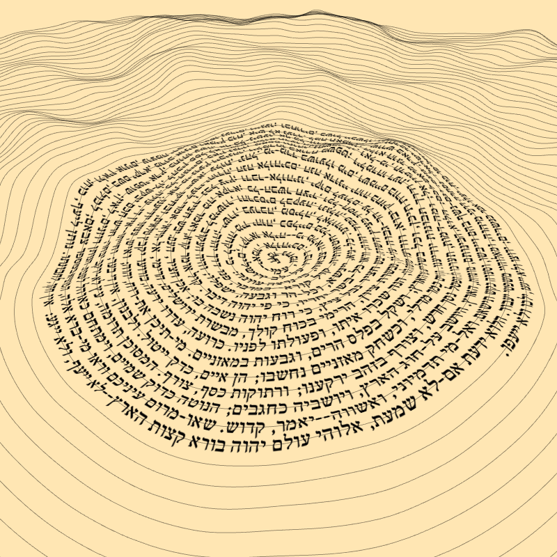 Topographic text #7