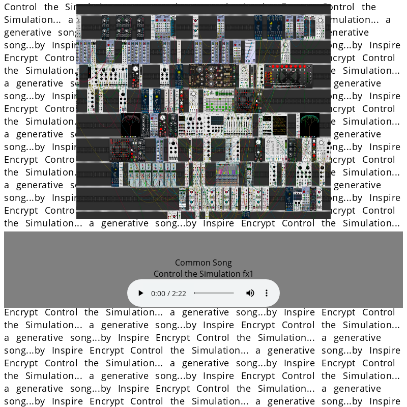 Control the Simulation generative music #11