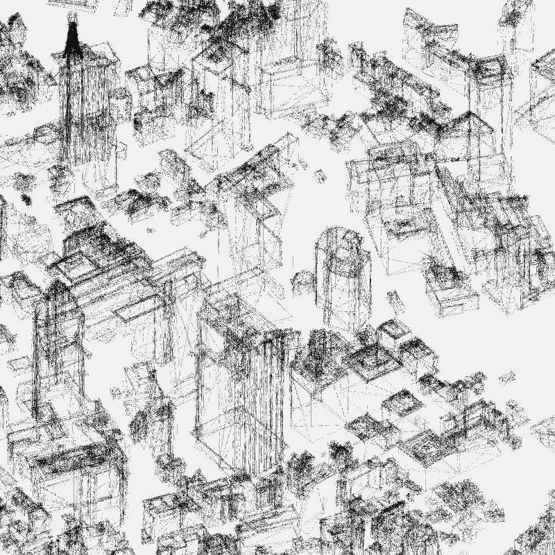 Algorithmic Drawing: Minato City Tokyo #22