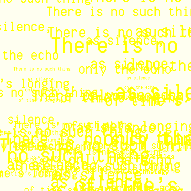 SOUND GROWS INTO SPACE #109
