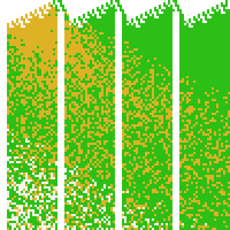 Colored Elementary Cellular Automaton #182