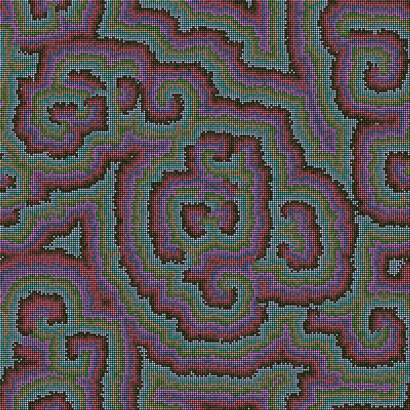 Reaction Diffusion Cellular Automata #6