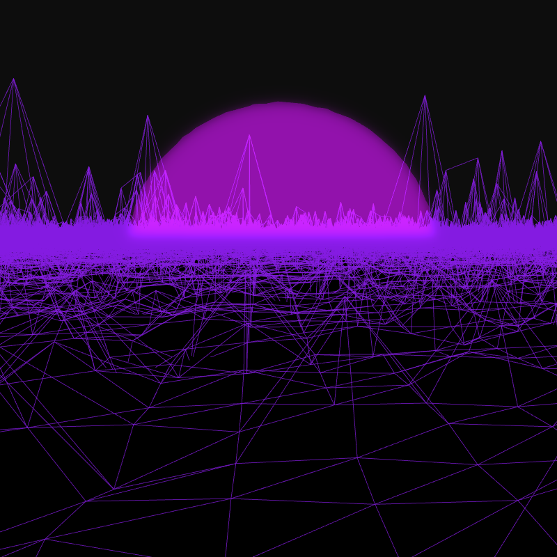 Generative Retrowave Field #13