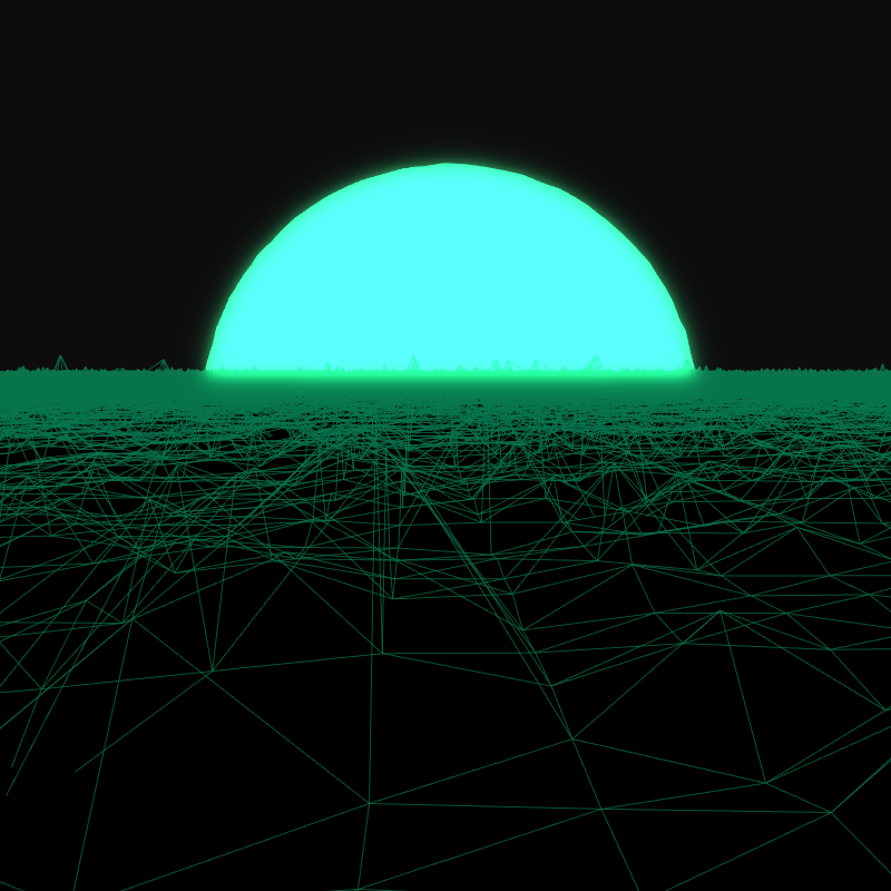 Generative Retrowave Field #37