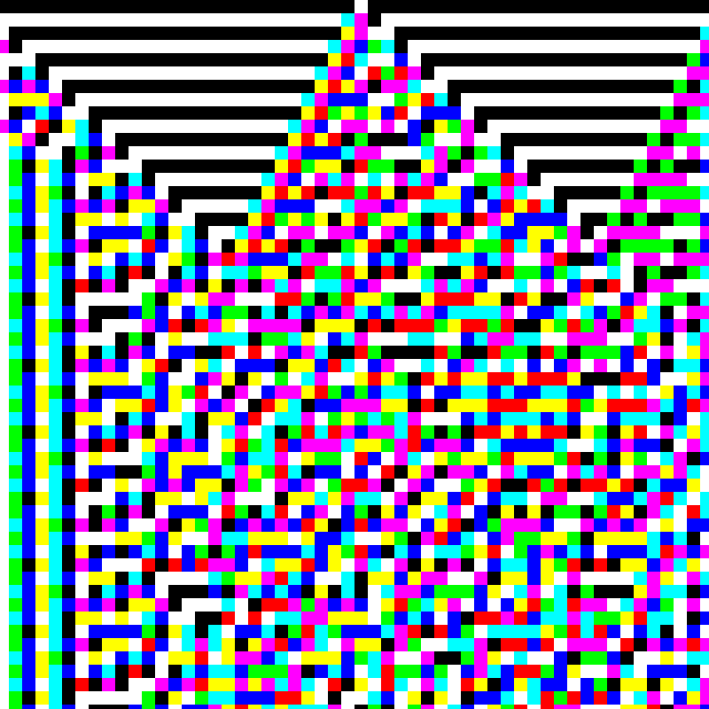 RGB Elementary Cellular Automaton #451