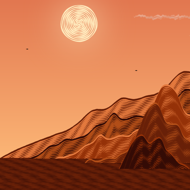 Painted Mountain Sunset #212