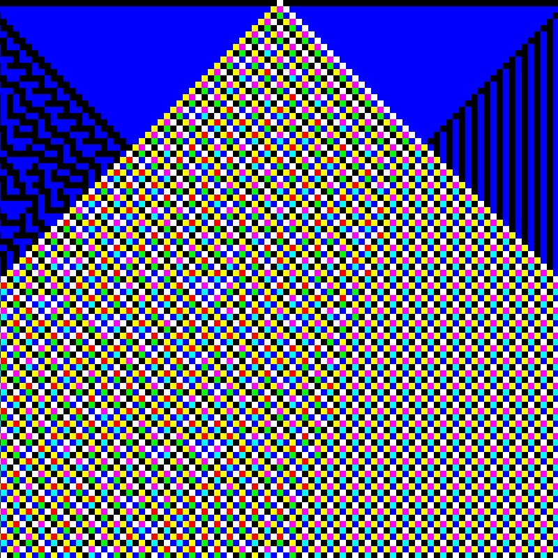 RGB Elementary Cellular Automaton #754