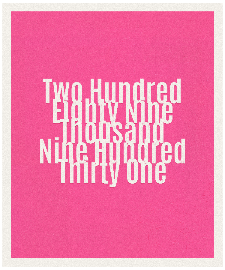 Count #289931