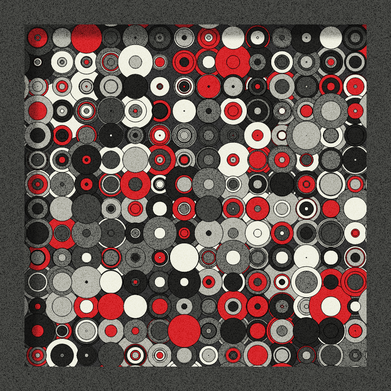 Red, Grey and Circles #10