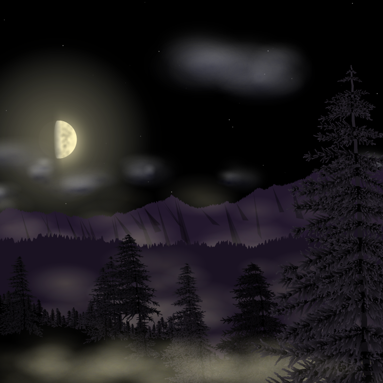 Moonlit Mountains #41