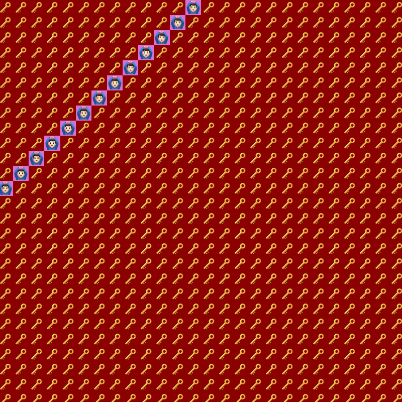 Elementary Cellular Emoji Automata #258