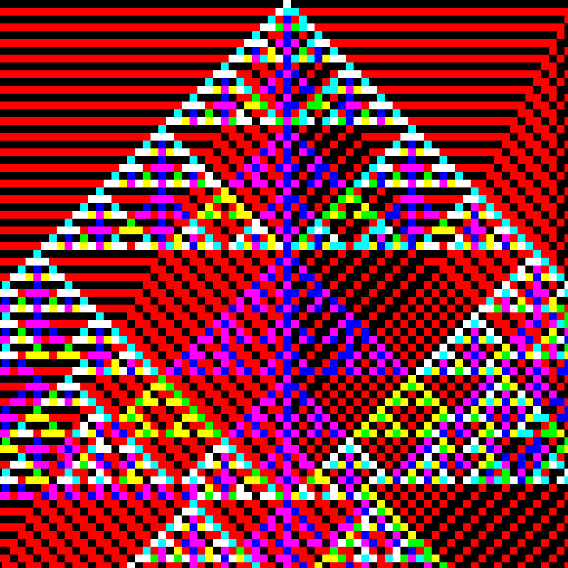 RGB Elementary Cellular Automaton #601