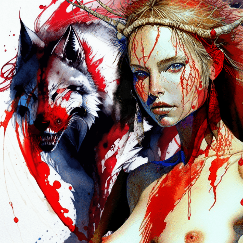 Wild Girl and Wolf #3