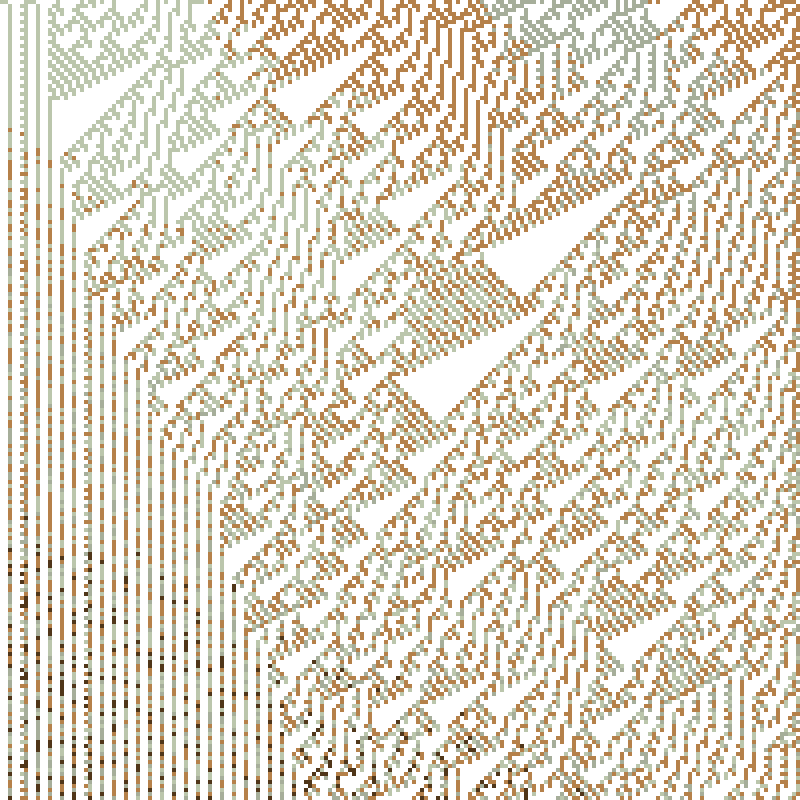 Colored Elementary Cellular Automaton #57