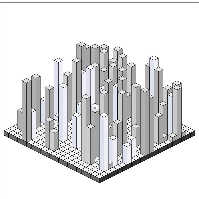 Animated Isometric Grid Towers #1